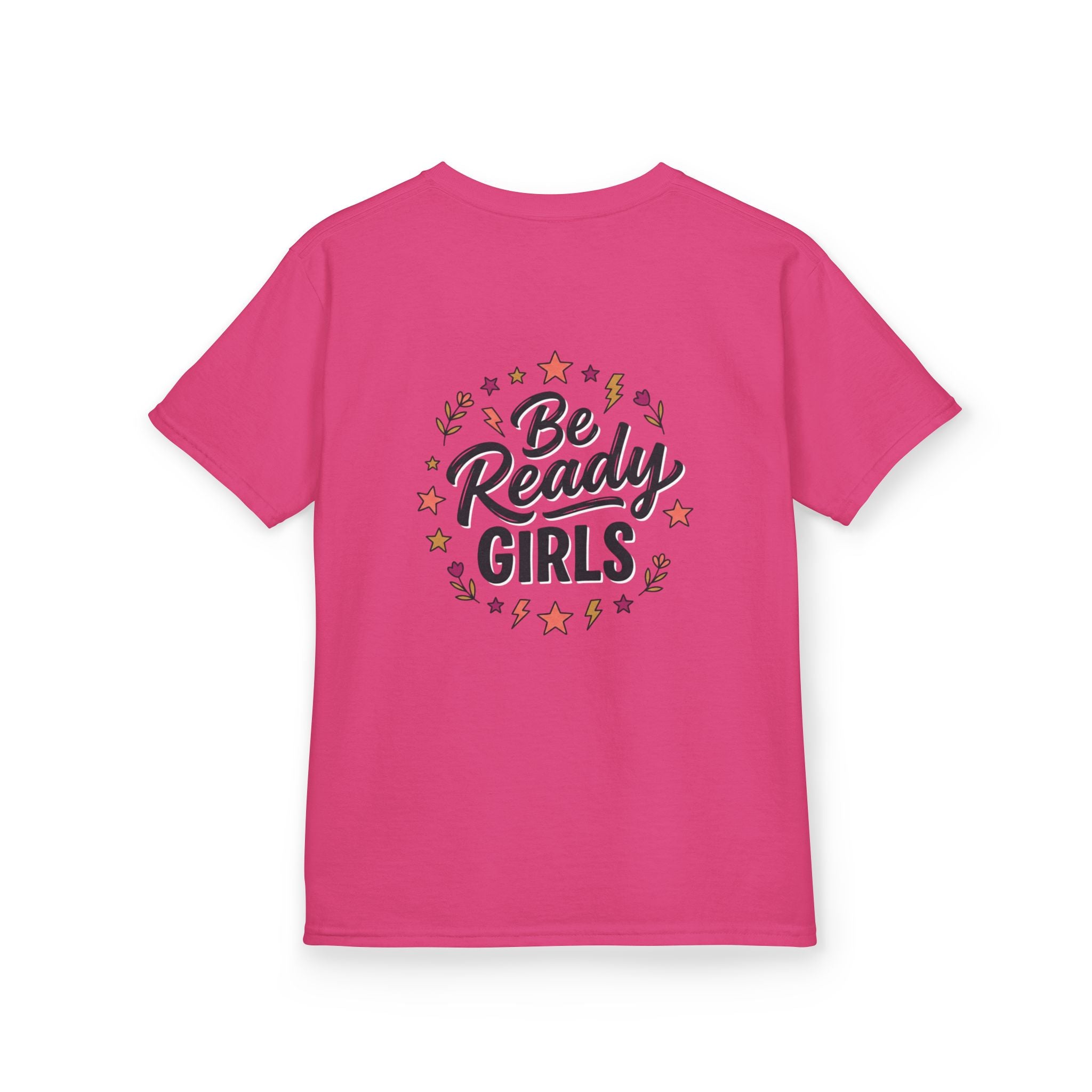Back to School Kids Tee — "Be Ready Girls" Schoolhouse Graphic