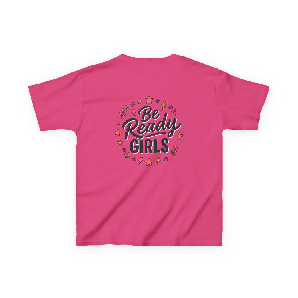 Back to School Kids Tee — "Be Ready Girls" Schoolhouse Graphic