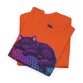 T-Shirt — Gamer Kitty Sleeping on Keyboard Retro Neon Graphic