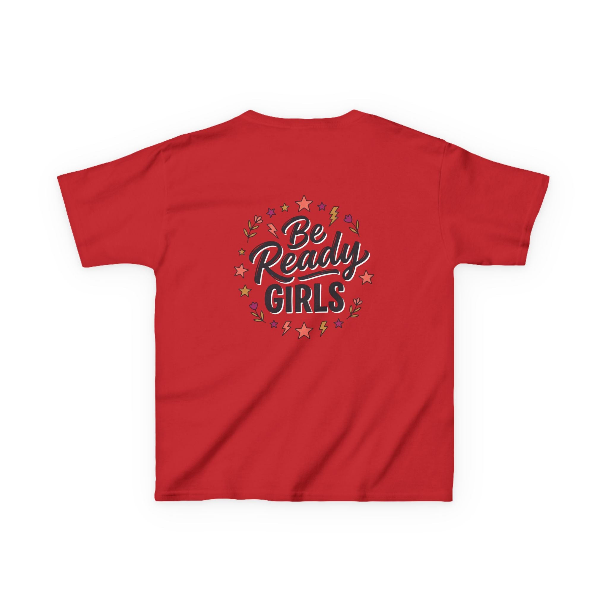 Back to School Kids Tee — "Be Ready Girls" Schoolhouse Graphic